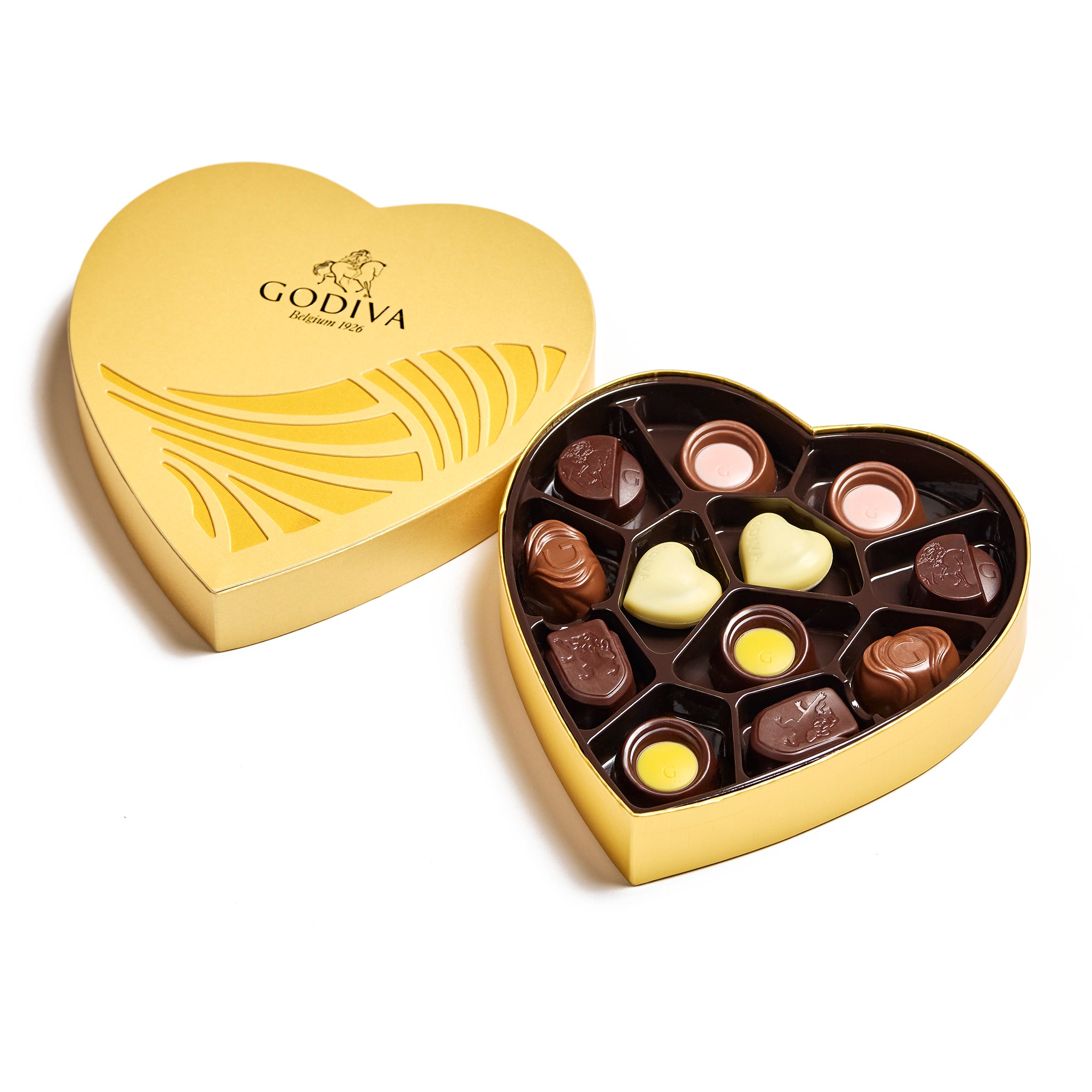 Gold Collection Heart Gift Box, 12 Pieces | 136g