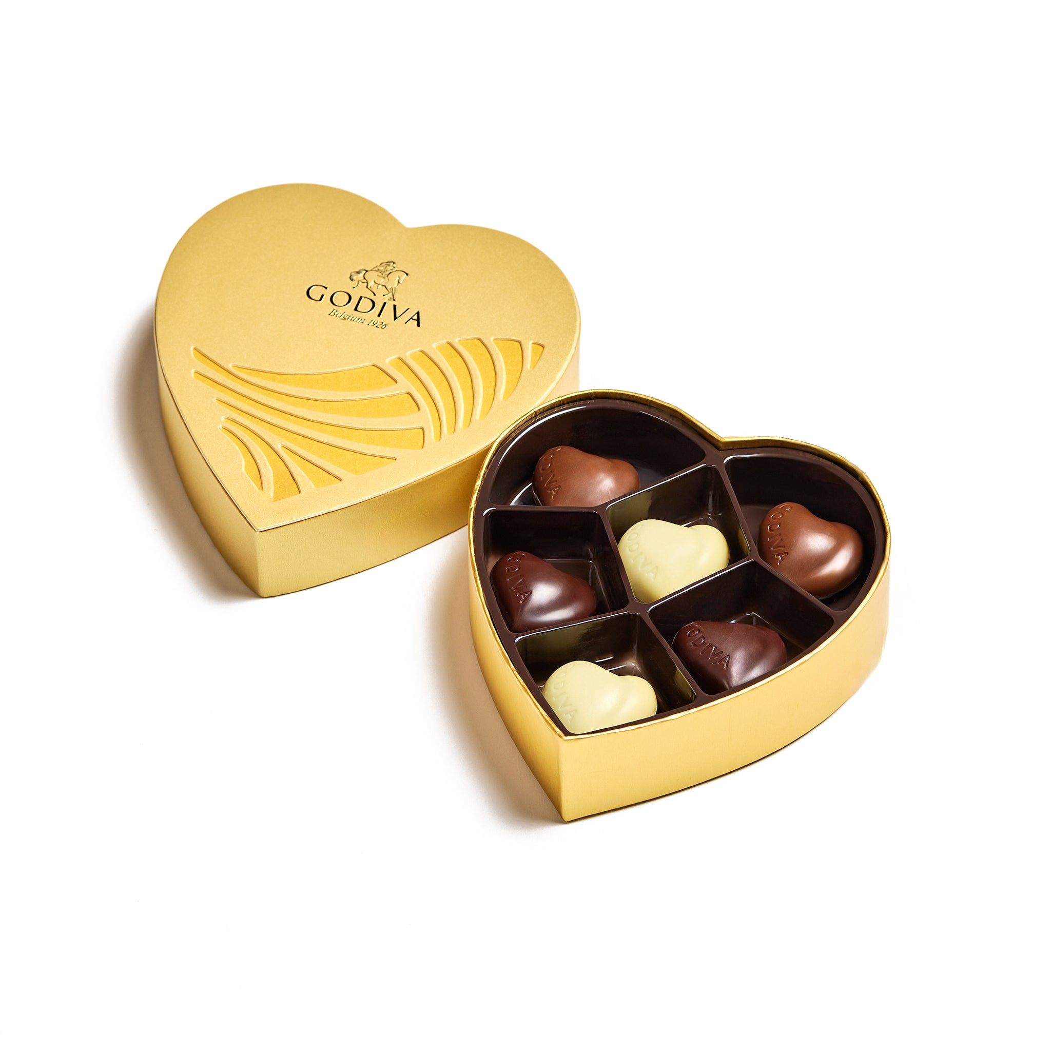 Gold Collection Heart Gift Box, 6 Pieces | 65g