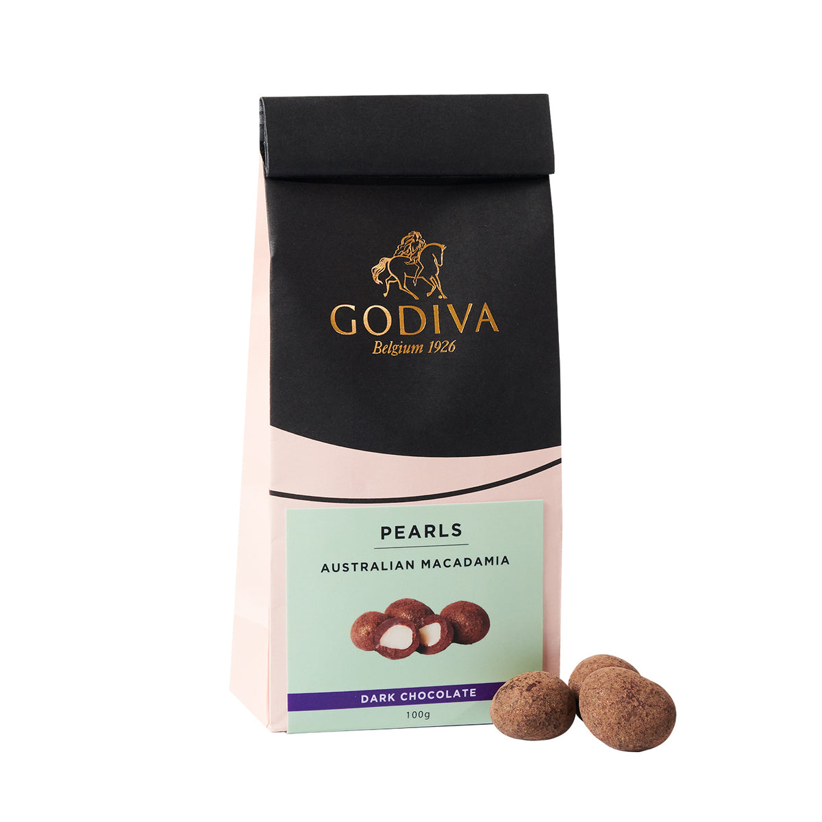 Dark Chocolate & Australian Macadamia Pearls 100g GODIVA Australia