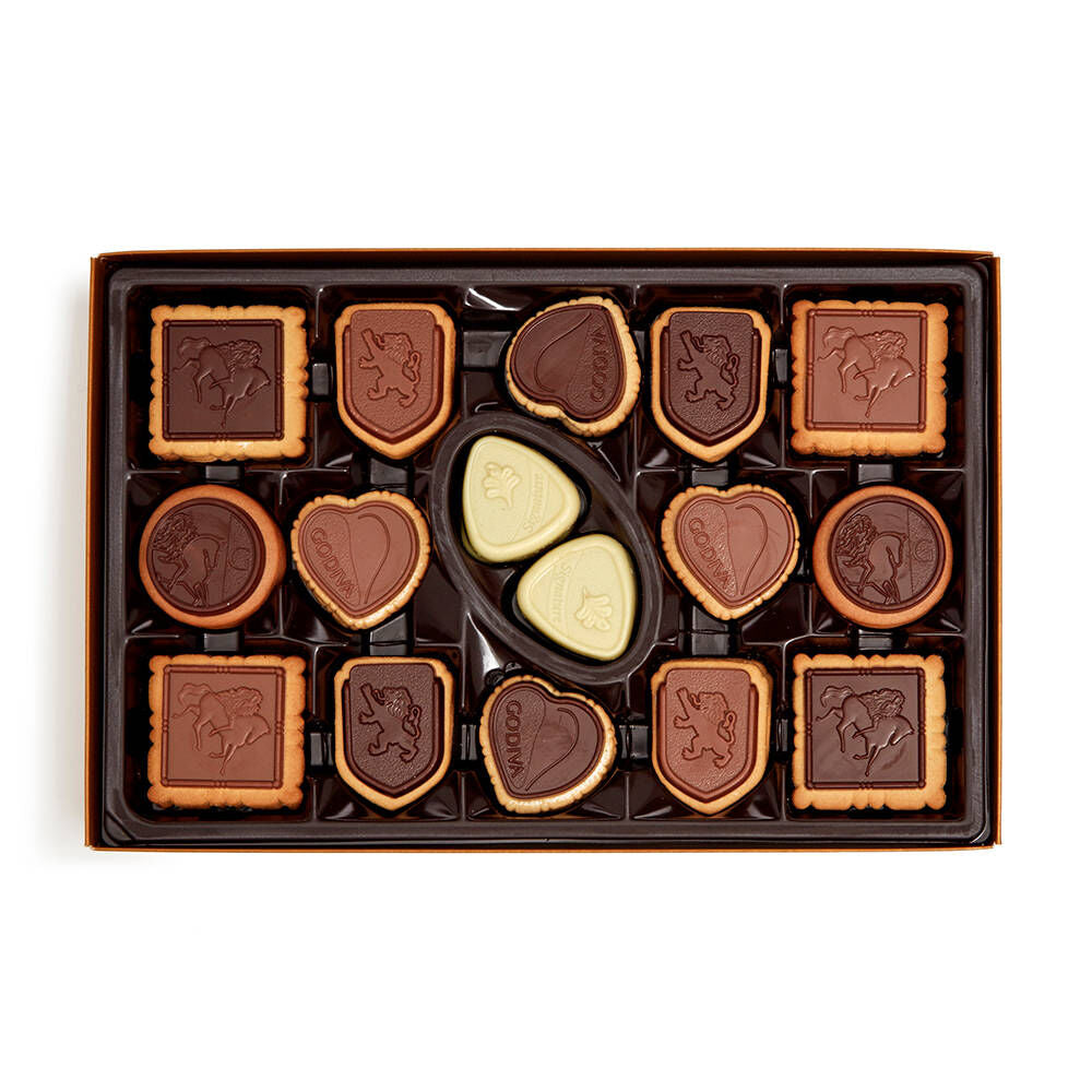 Assorted Chocolate Biscuits Box, 32 Pieces | 245g
