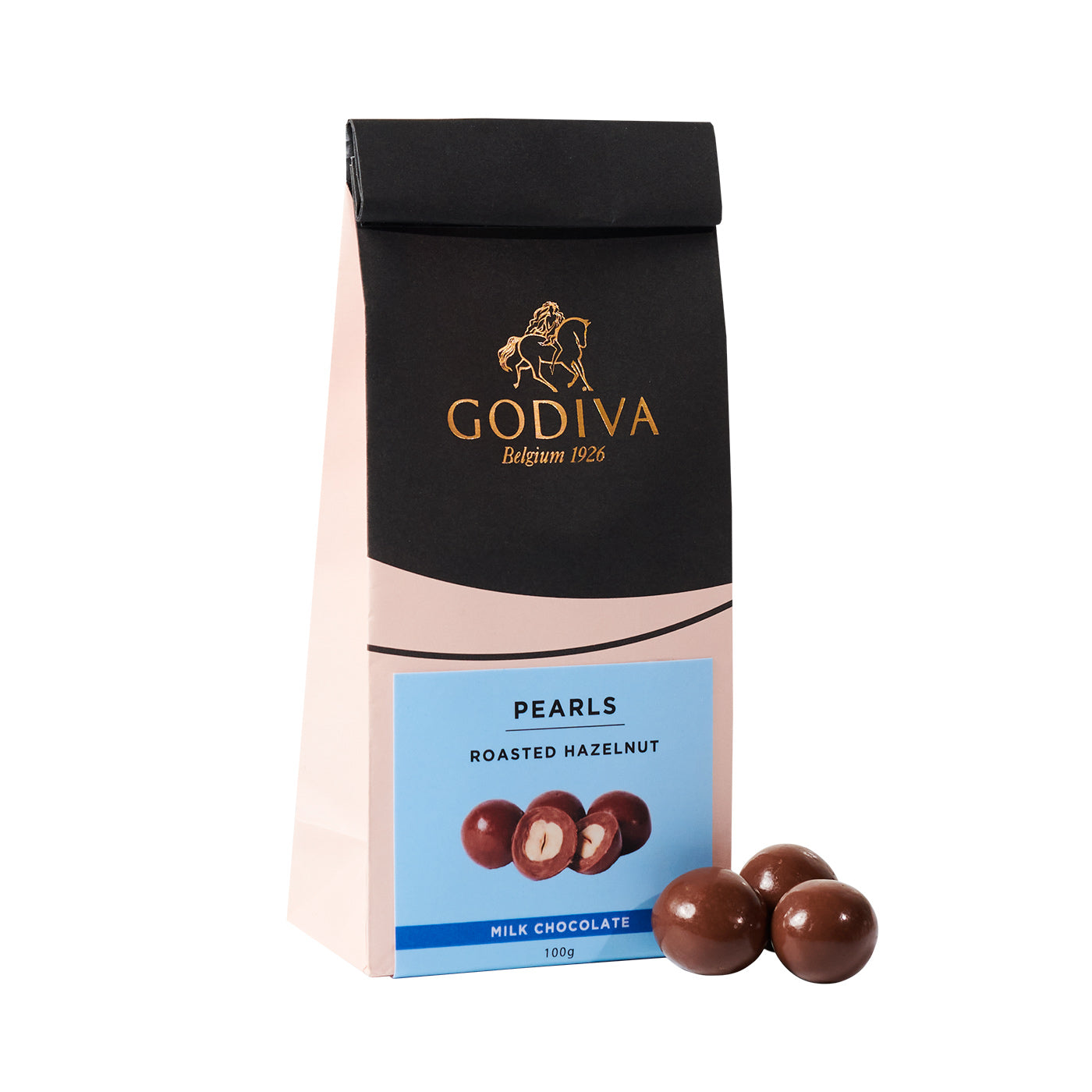 Milk Chocolate Pearls, Roasted Hazelnut, 100g